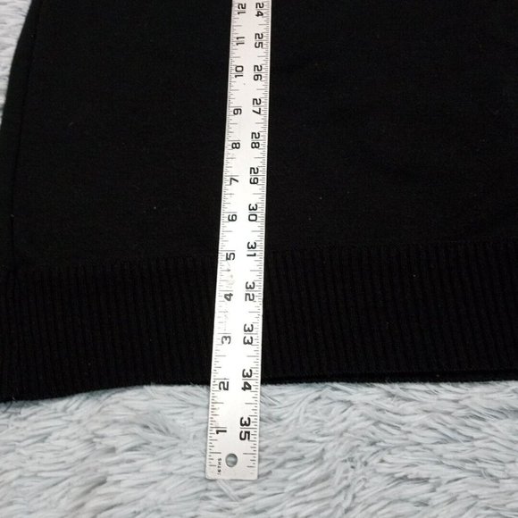 Lane Bryant Womens Dress Black Plus 18 20 Crochet Midi Stretch Round Neck - Picture 8 of 11